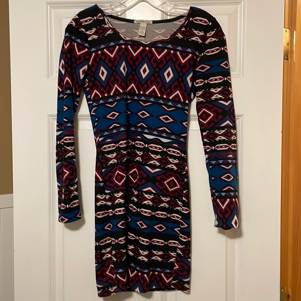 Cute Geometric Print Tunic Top